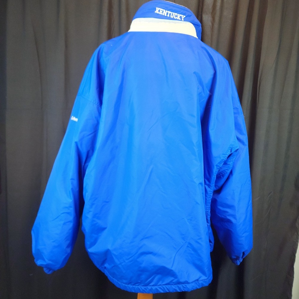 Columbia Kentucky Wildcats Jacket Mens XXL Fleece Lined Full Zip Winter Blue - Picture 8 of 11